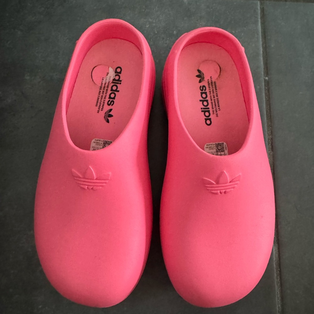 Adidas Bright Pink Slip-On Clogs
